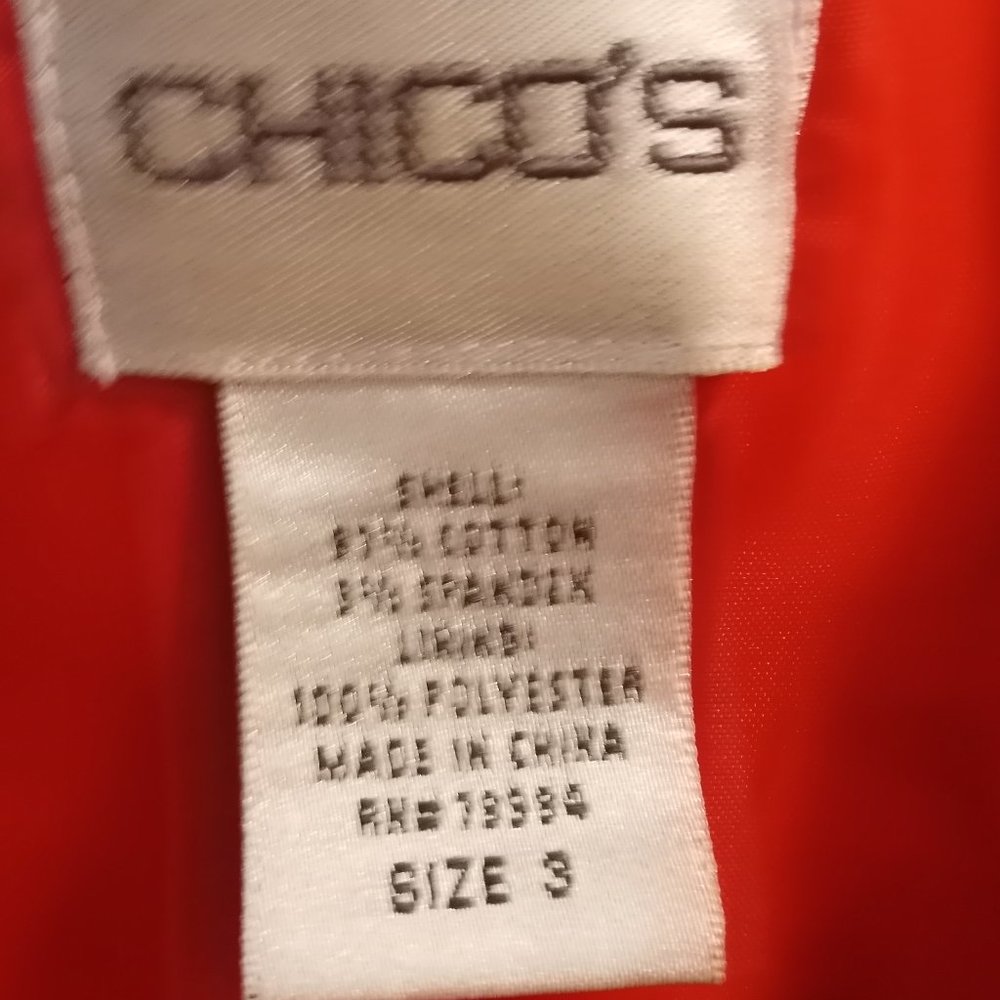 Chico's Floral Multi Colored Hidden Button Jacket Size 3 Chico's  Size XL 16 - Picture 8 of 12